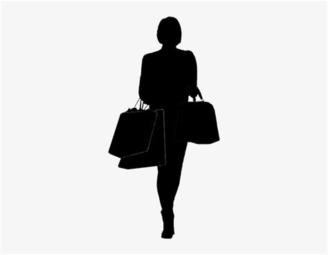 Silhouette Of Woman Shopping Shopping Woman Silhouette Png X