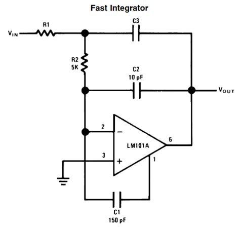 Electronic Op Amp Fast Integrator Circuit Valuable Tech Notes