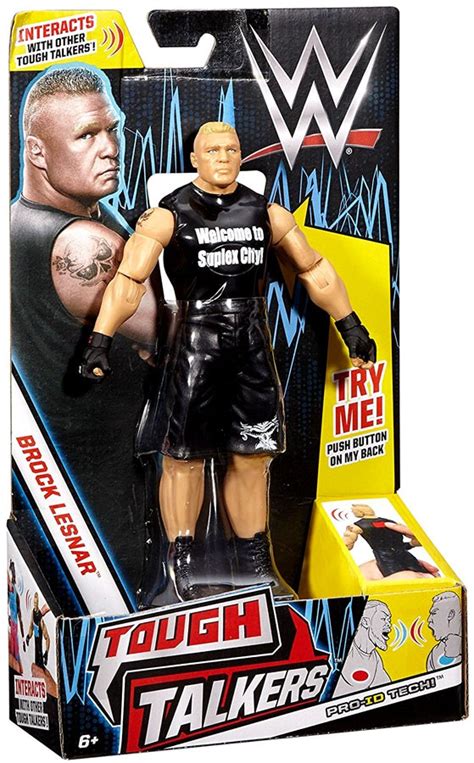 Wwe Wrestling Tough Talkers Brock Lesnar Action Figure Ebay