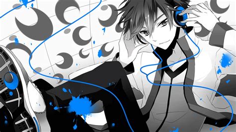 Fond Décran Illustration Anime Garçons Anime Coloration Sélective La Musique Dessin