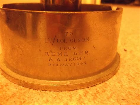 Ww2 Trench Art To A Lt Col