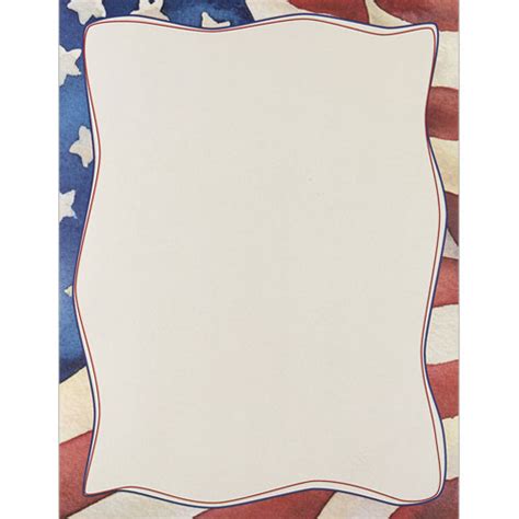 Patriotic Stationery Flag Letterhead