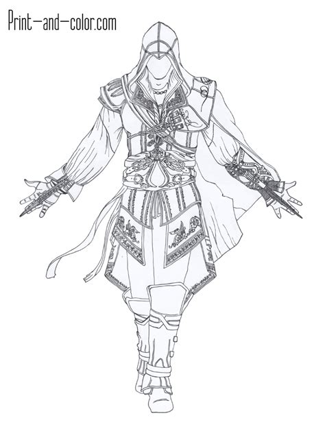 Assassin S Creed Coloring Pages Print And Color Com