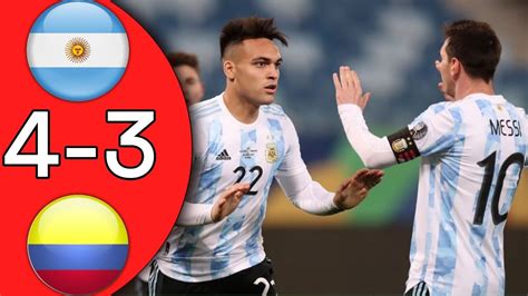 Argentina Vs Colombia 4 3 Copa America Semi Final Match Shootout Win