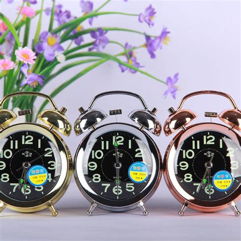 Metal Luminous Alarm Clock Silent Illuminated Alarm Clock Personalized