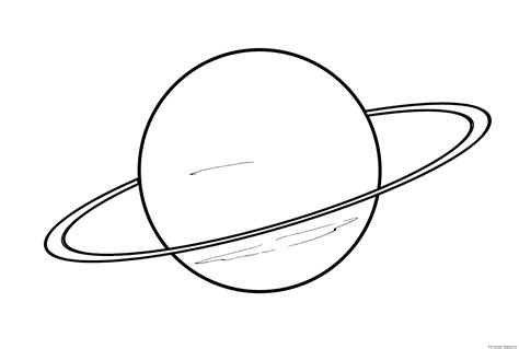 Uranus Planet Cartoon Coloring Vector Illustration Google Royalty
