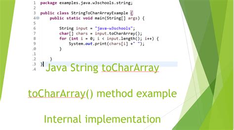 In this tutorial, i am going to explain how to fixthe common error that every programmer face i.e notice: Java String toCharArray() with example - Convert string to ...