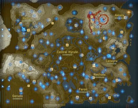 Zelda Breath Of The Wild Shrine Location Map Guide For Finding All