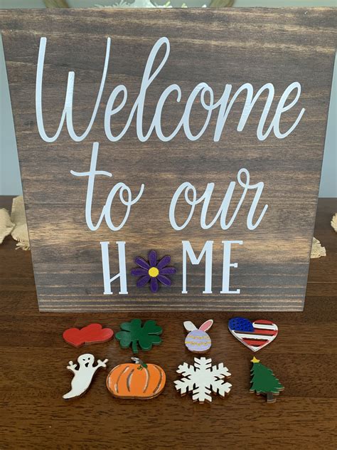 Welcome To Our Home Wooden Welcome Signs Crafts Painted Signs