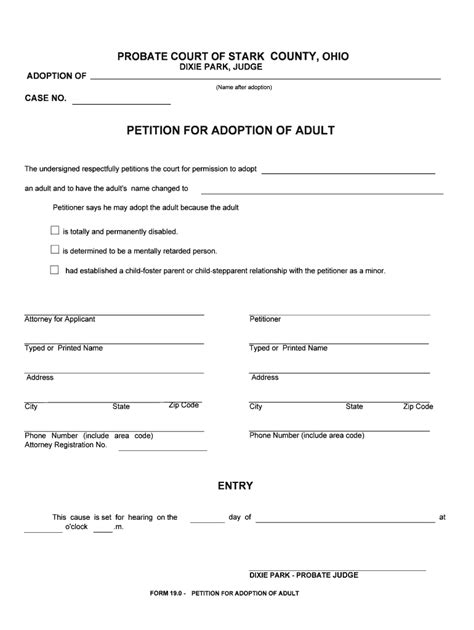 Adoption Paperwork Fill Online Printable Fillable Blank Inside