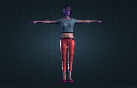 Artstation Female T Pose Character Game Assets