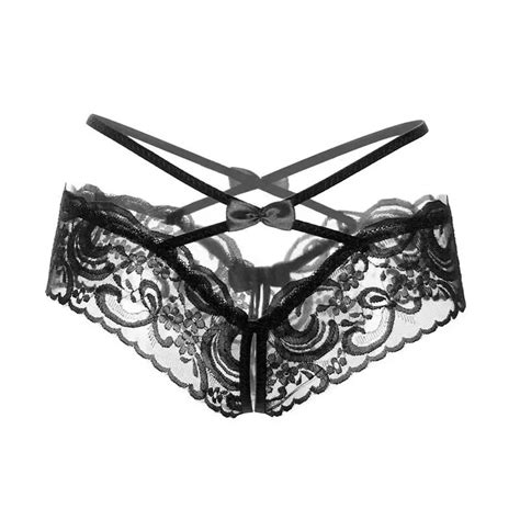 sexy women thongs exotics g string black lace floral sheer underwear soft lingerie briefs