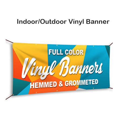 Outdoor Or Indoor Full Color Vinyl Banners Standard Sizes