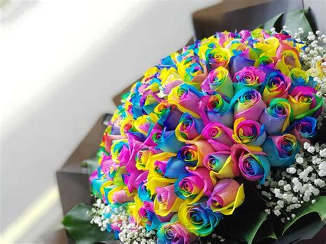 Our delicious birthday gift baskets make it a birthday delivery to remember. Use a Rainbow Roses Bouquet as a Decoration or a Gift to ...