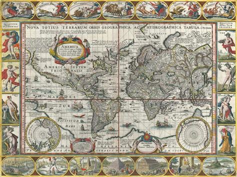 Mapa Historico Del Mundo 1628 Mapas Del Mundo Antiguo Mapas Antiguos