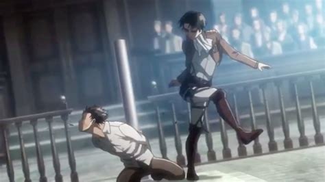 Levi Kick Eren And Punch Jean Attack On Titan Season Episode 12 Vlr