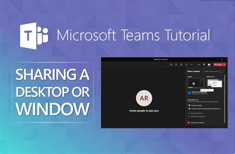 Microsoft Teams How To Share A Desktop Or Program Pei