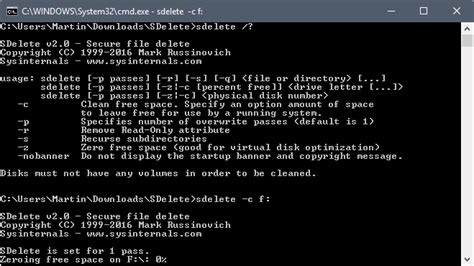 Delete Files And Free Disk Space Securely With Sdelete Ghacks Tech News