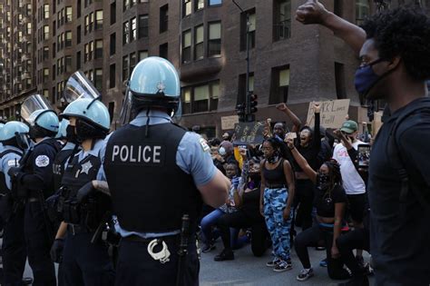 Chicago Protesters Clash With Police In The Loop Wbez Chicago