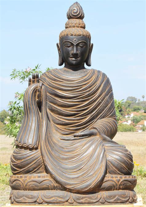 Sold Large Stone Garden Teaching Buddha Sculpture 46 105ls4 Hindu