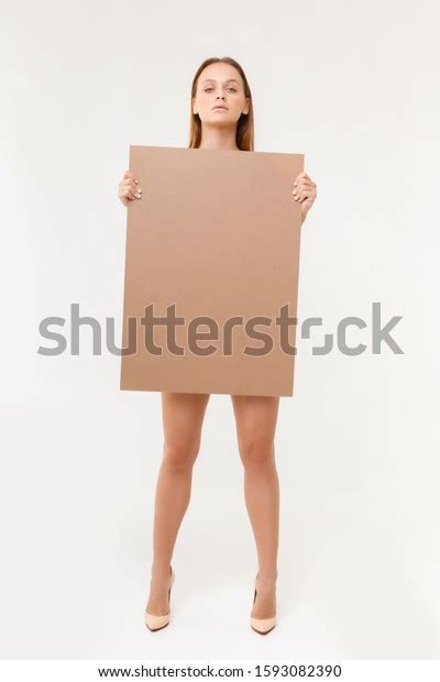 Naked Woman Billboard Over White Nude Stock Photo 1593082390 Shutterstock