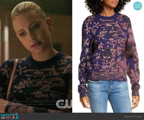 Bettys Purple Floral And Striped Sweater On Riverdale Series De
