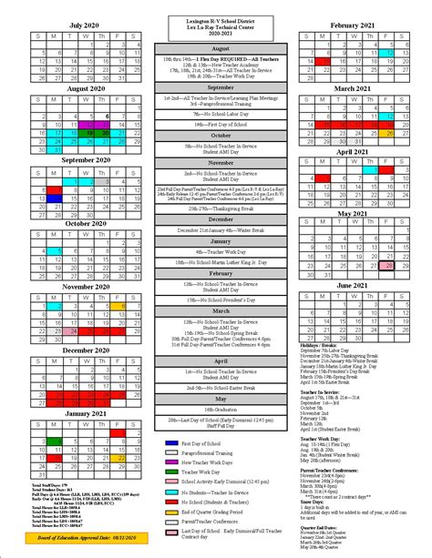 Lexington School District Calendar 2024 2025