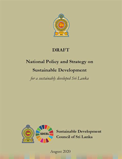 Sri Lanka National Policy And Strategy On Sustainable Development