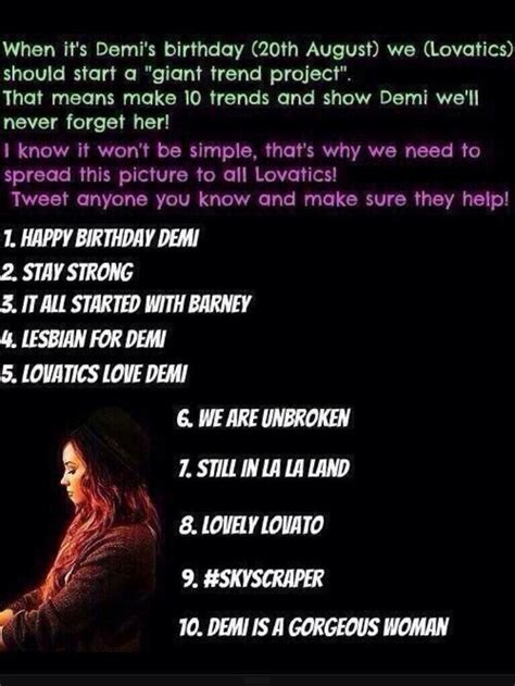 People Want To Trend 10 Topics On Twitter On Demis 22nd Birthday Make