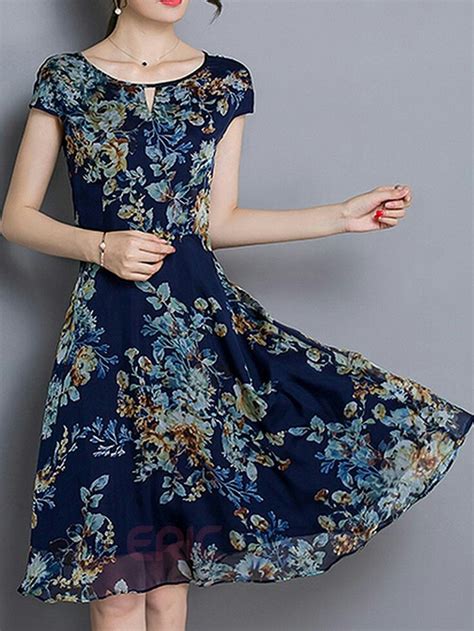 Fαshiση Gαlαxy 98 ☯ Floral Print Short Sleeve Dress