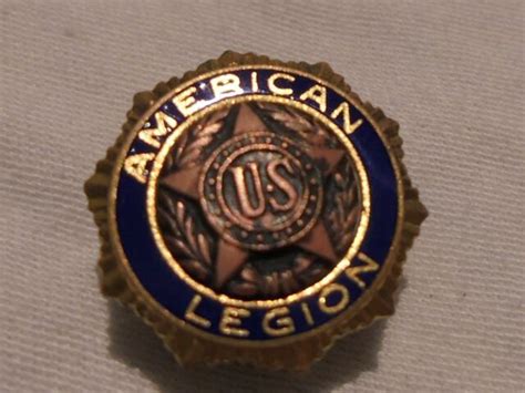 Vintage American Legion Us Lapel Hat Pin Stamped Pat De54296 Veteran