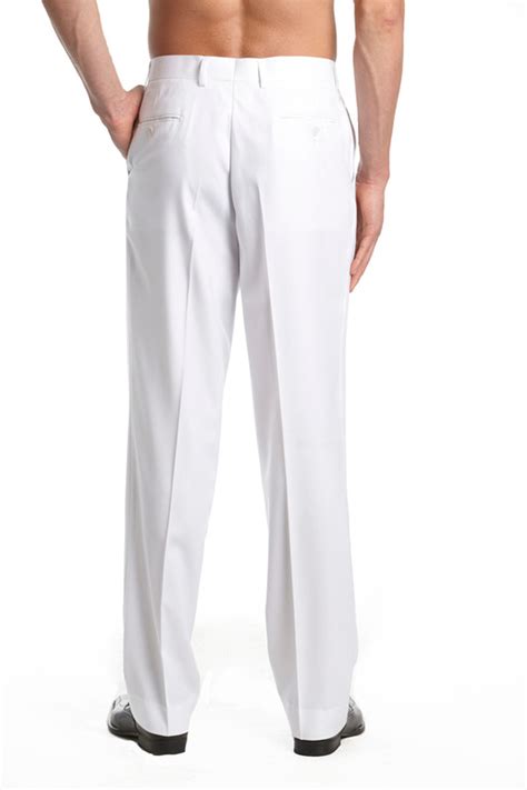 Mens Tuxedo Trousers White Tux Concitor Pants