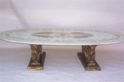 Featuring a unique blend of vintage industrial and contemporary style elements, the. Faux Marble with Decorative Top Coffee Table For Sale ...