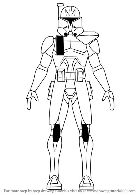 Learn How to Draw Captain Rex from Star Wars (Star Wars) Step by Step : Drawing Tutorials