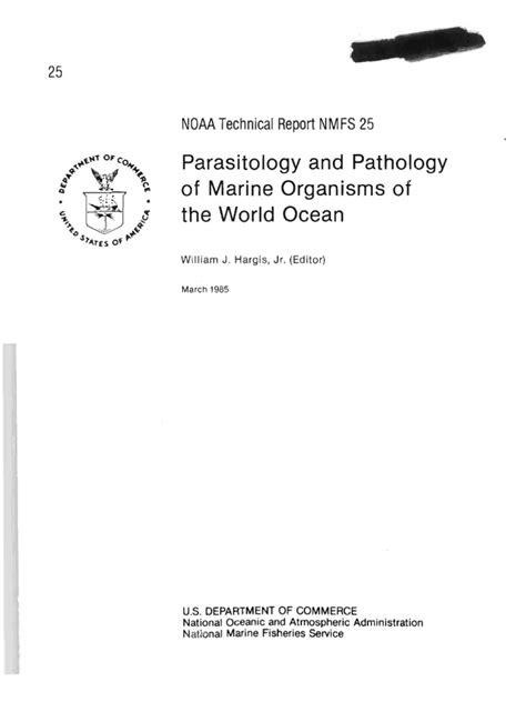 Parasitology And Pathology Of Marine Organisms Of The World Ocean Pdf