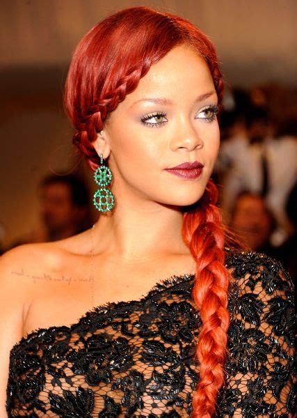 Celebrity French Braids—rihanna Rihanna Hairstyles Wedge Hairstyles
