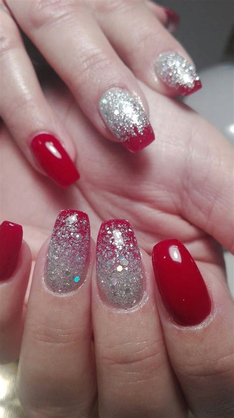 Nails Red Glitter Jennifer Nails Nails Plus Red Nails Glitter