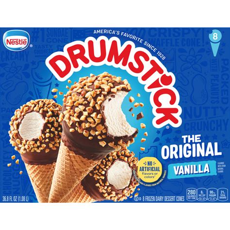 Nestle Drumstick Vanilla Sundae Cones 8ct 46oz Ea 368oz Box Garden