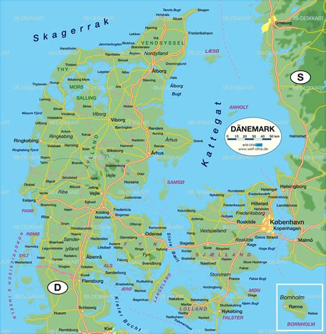Daenemark Karte Online Map
