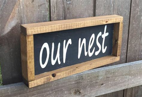 Our Nest Sign Our Nest Wooden Sign Rustic Wooden Sign Wooden