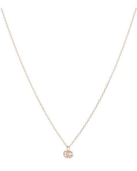 Gucci Gg Running 18kt Rose Gold Necklace In Pink Metallic Lyst
