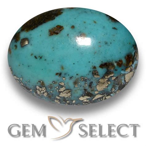 Oval Cabochon Turquoise From United States December Birthstone Blue