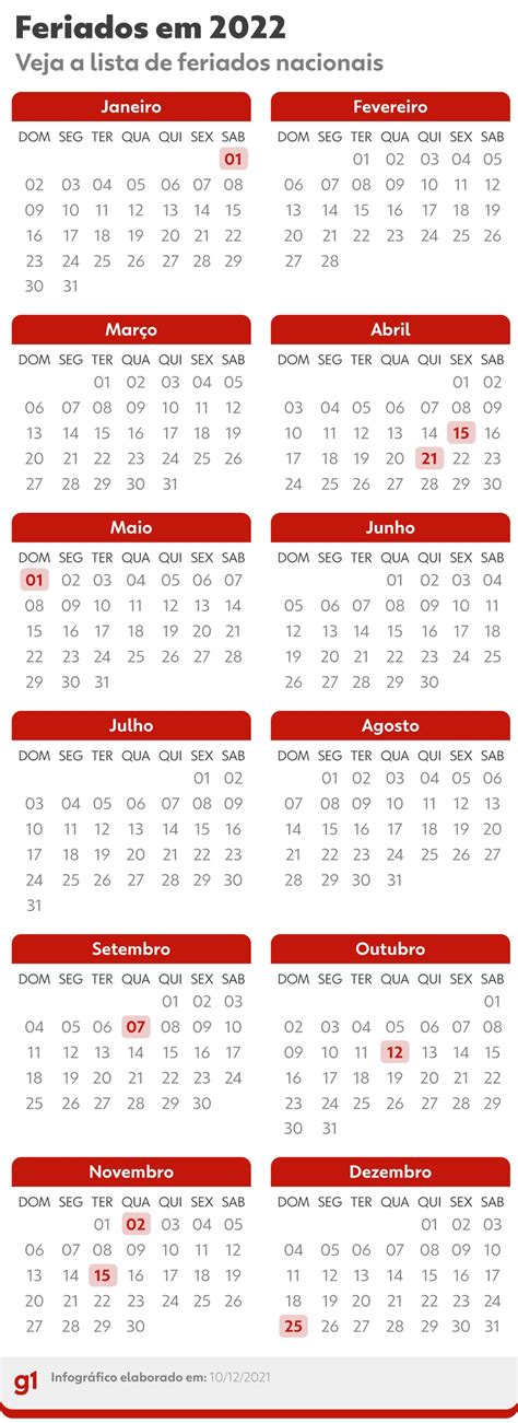 Feriados De 2022 Veja O Calendário Jornal Da Comarca