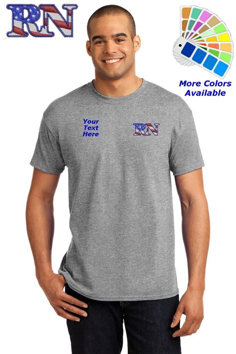 Personalized Mens Rn Nurse T Shirt With Rn Flag Design And Etsy In