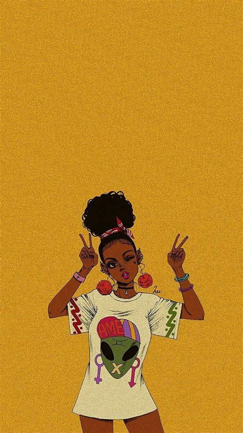 Cartoon Black Girl Wallpapers Wallpaper Cave