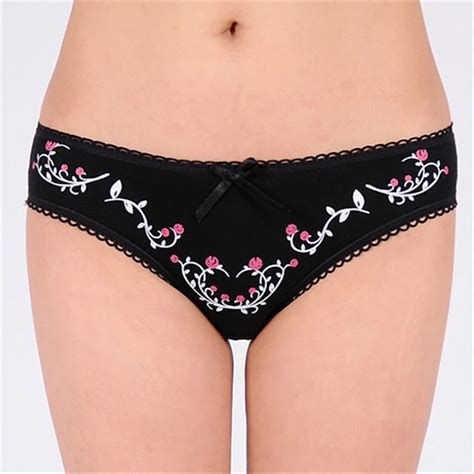 Woman Underwear Cotton Cute Floral Print Sexy Briefs Ladies Panties Knickers Lingerie Intimates