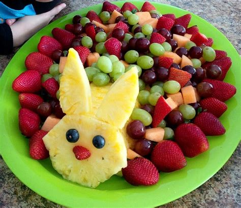 Several steps build to the final salad crescendo. Bunny Fruit Tray (With images) | Easter fruit, Easter ...