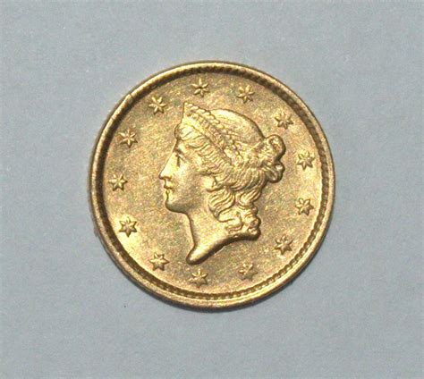 Usa 1851 1 Dollar Gold Coin Small Size Liberty Km 73 Coins Gold