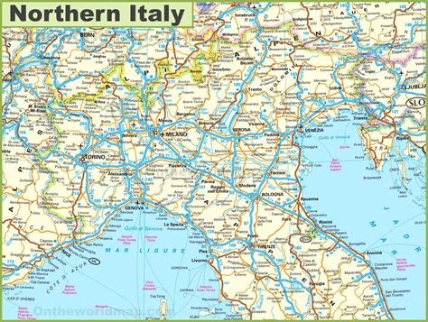 Mapa Del Norte De Italia Mapa Detallado De El Norte De Italia Sur De