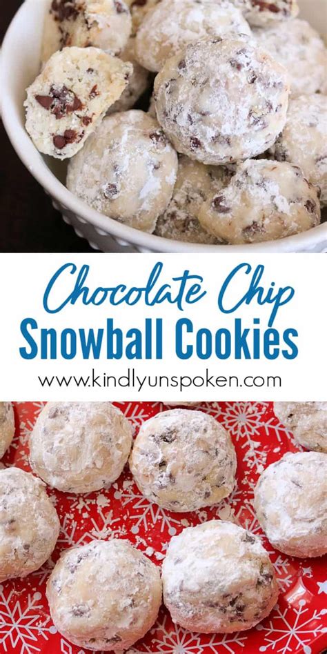 try my best chocolate chip snowball cookies recipe for christmas these chocolate chip snowball